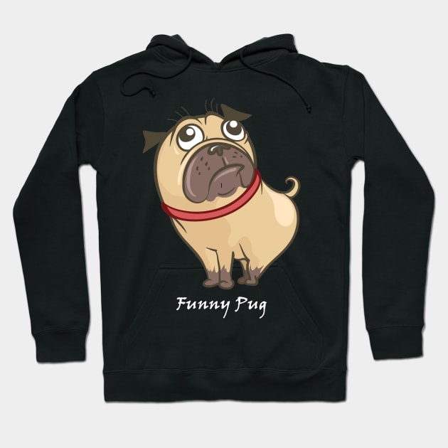 funny pug Hoodie by This is store